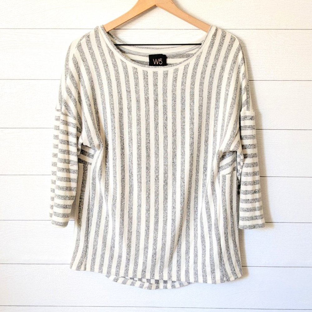 W5 Gray Mixed Stripe Soft Top L